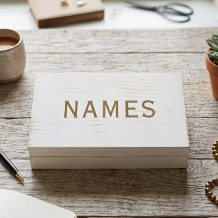 Personalized With Last Name or Nickname on Them Wooden Box Sign