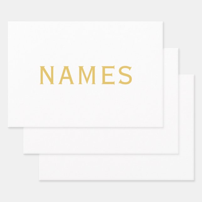 Personalized With Last Name or Nickname on Them Wrapping Paper Sheets (Set)