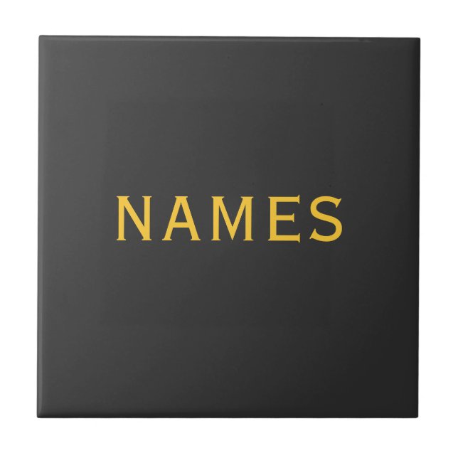 Personalized With Last or Nickname Name on Them Ceramic Tile (Front)