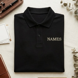 Personalized With Last or Nickname Name on Them Embroidered Polo Shirt