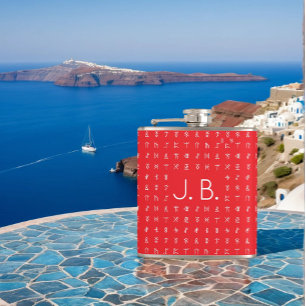 Personalized with Monogram & Runic Symbols Flask