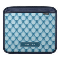 Personalized with Name Blue Teadrop iPad Sleeve