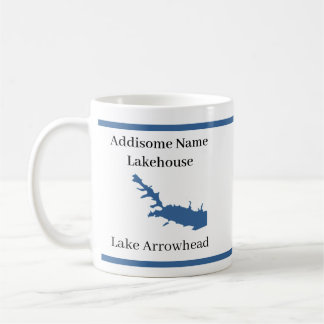 Personalized with name Lake Arrowhead Map Coffee Mug