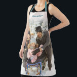Personalized with Name Large Photo Apron<br><div class="desc">Create a special personalized gift that's perfect for anyone who loves to cook and bake. This apron is ready to be customized with your favorite photo and personalized with a name or other text. The name appears in bold teal blue lettering against an antique ivory white background. The apron straps...</div>