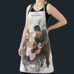 Personalized with Name Large Photo Apron<br><div class="desc">Create a special personalized gift that's perfect for anyone who loves to cook and bake. This apron is ready to be customized with your favorite photo and personalized with a name or other text. The name appears in bold teal blue lettering against an antique ivory white background. The apron straps...</div>