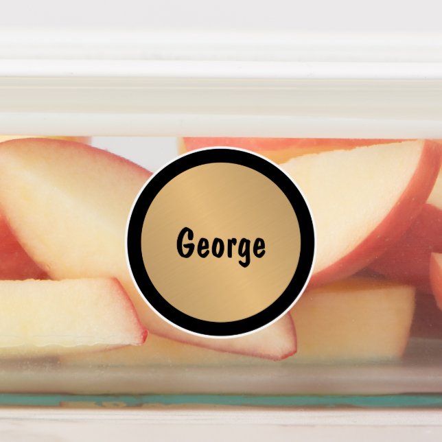 Personalized with Name Metallic Buttons Kids' Labels (Affixed)