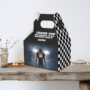 Personalized With Name Retro Football Party Favor Boxes