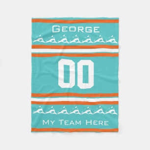 Personalized with name,#, team, sports fan Team do Fleece Blanket