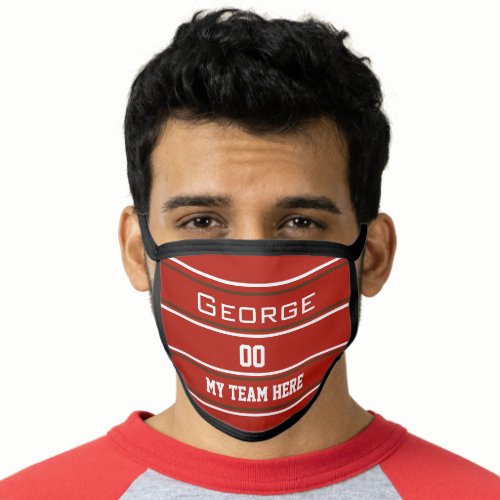 Personalized with name team sports fan Team Face Mask