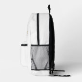 Personalized With Name White Gold Modern Monogram Printed Backpack (Right)