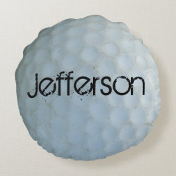 Personalized with Name white golf ball Pillows