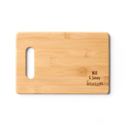 Personalized with Names Anniversary Gift Cutting Board
