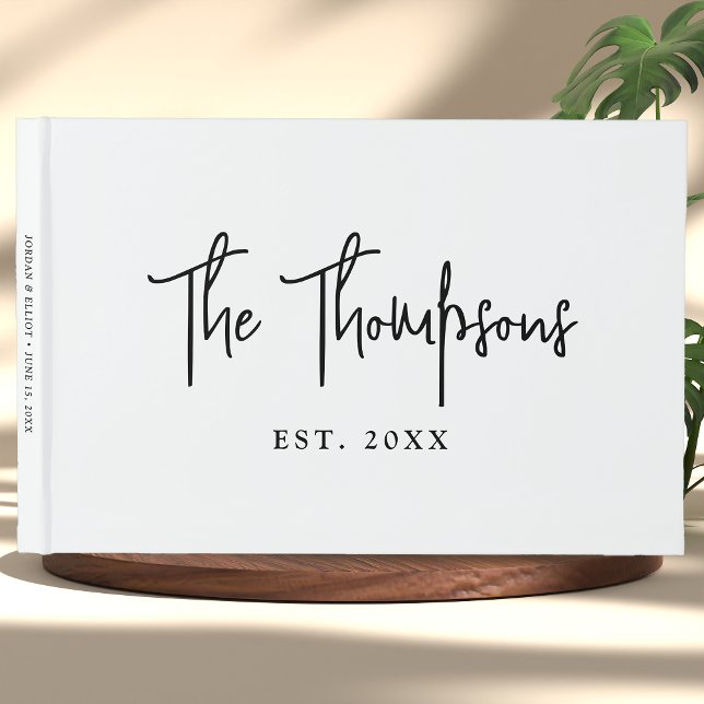 Personalized With Names Elegant Calligraphy Script Guest Book (Creator Uploaded)