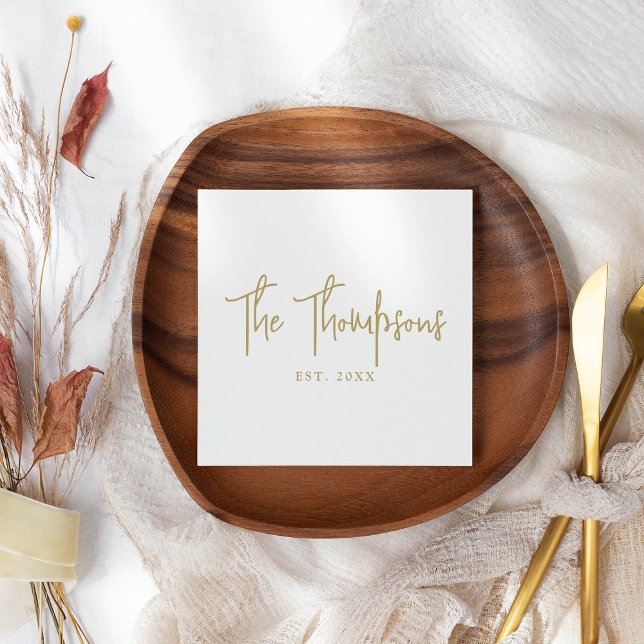 Personalized With Names Elegant Calligraphy Script Napkins (Creator Uploaded)
