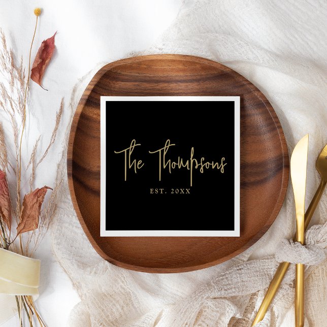 Personalized With Names Elegant Calligraphy Script Napkins (Creator Uploaded)