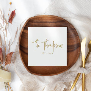Personalized With Names Elegant Calligraphy Script Napkins