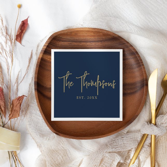 Personalized With Names Elegant Calligraphy Script Napkins (Creator Uploaded)