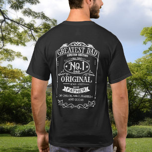 Personalized with Names, Greatest Dad Gift T-Shirt