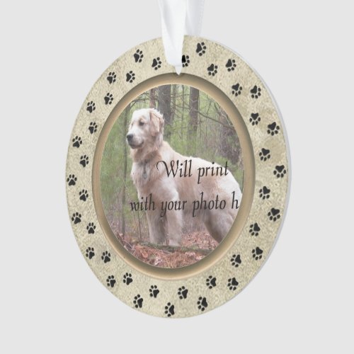 Personalized with Photo and Verse Pet Memorial Ornament