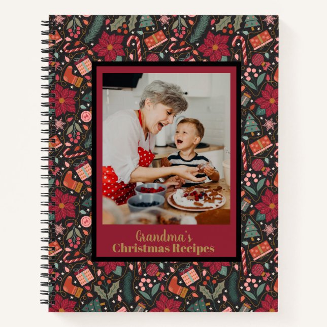 Personalized with Photo Christmas recipes book (Front)