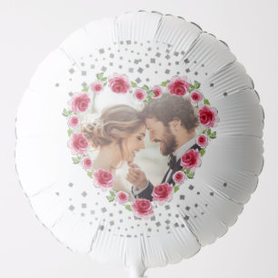 personalized with the heart of roses balloon