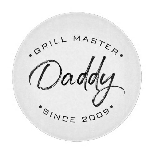 Personalized with Year Grill Master Daddy Cutting Board