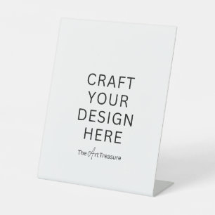 Personalized with Your Design, Logo, Message  Pedestal Sign