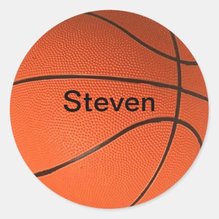 Personalized With Your Name Basketball Sticker