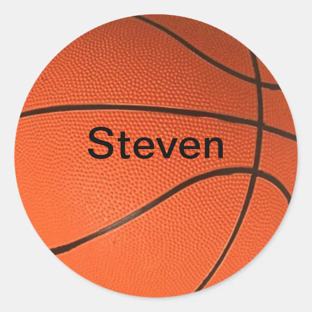 Personalized with Your Name Basketball Sticker | Zazzle