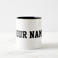 Personalized with Your Name Two-Tone Coffee Mug