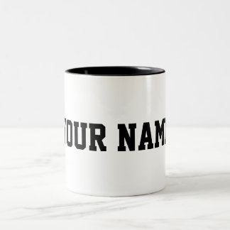 Personalized with Your Name Two-Tone Coffee Mug