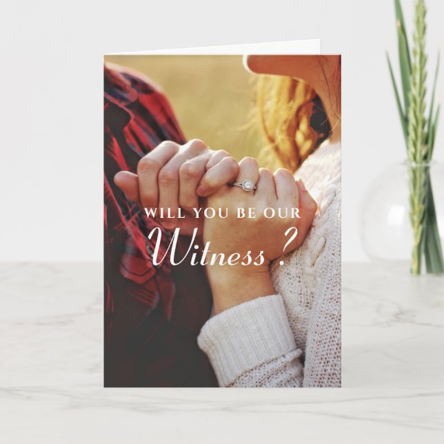 Personalized Witness, Wedding Card (Front)