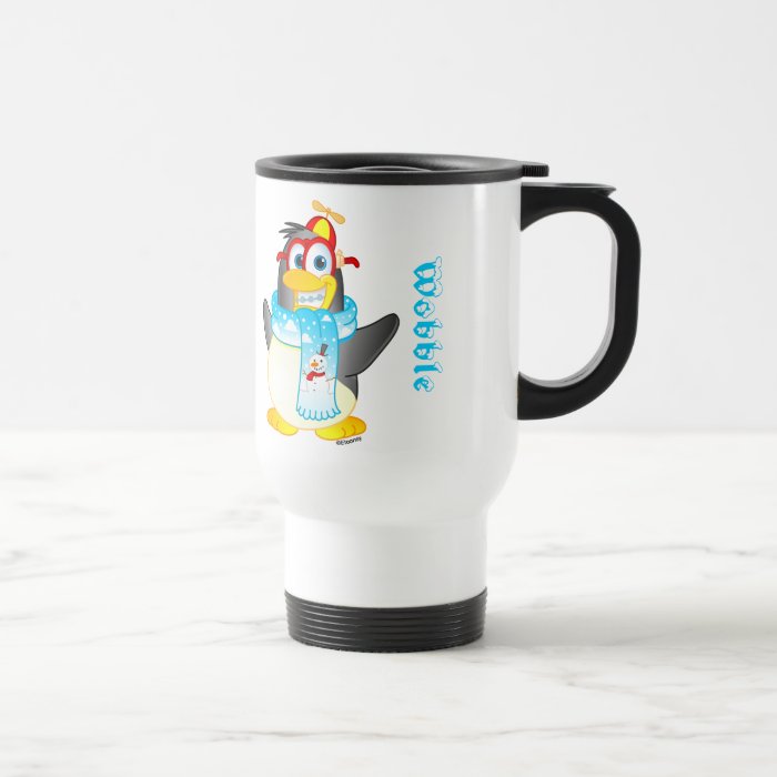 Personalized Wobble Penguin Travel Mug