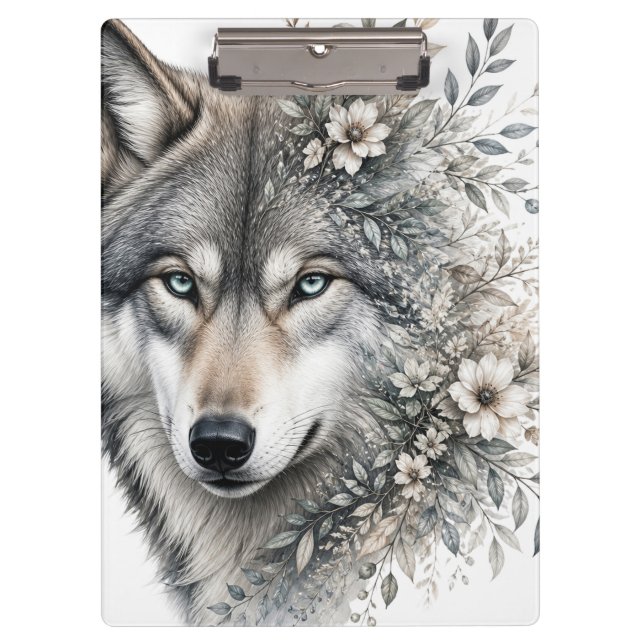 Personalized Wolf  Clipboard (Front)