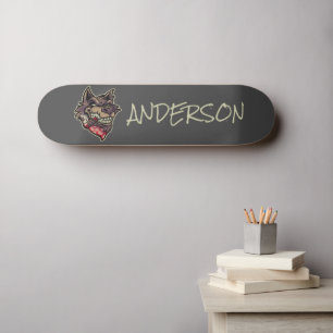 Personalized Wolf Skateboard