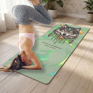 Personalized Wolf Spirit Yoga Mat | Wolf Yoga Mat