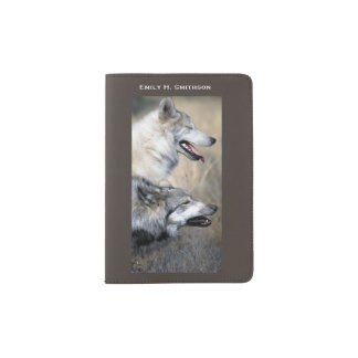 Personalized Wolves Passport Holder