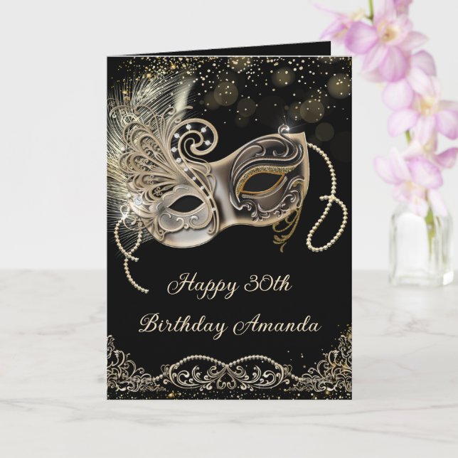 Personalized Woman Birthday Cards (Orchid)