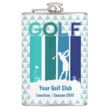 Personalized Woman Golfer Flask