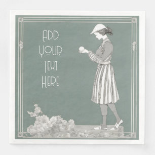 Personalized Woman Golfer - Set Of 50 Paper Dinner Napkins