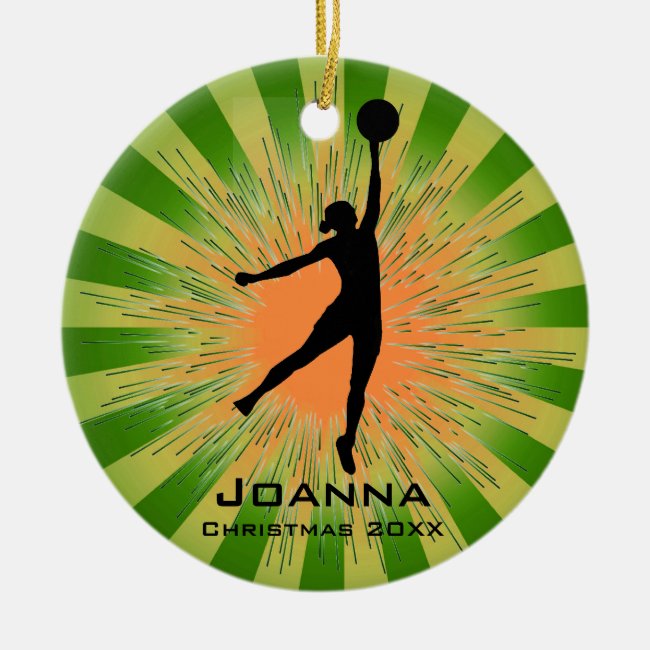 Personalized Women's Basketball Ornament