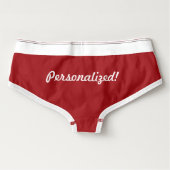 Personalized Women's Boy Briefs Red (Back)