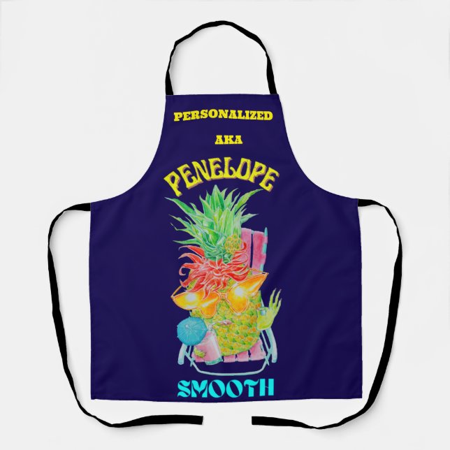 Personalized Women's Designer Kitchen Apron  (Front)