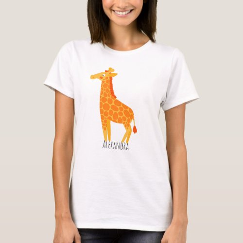 Personalized Womens Giraffe T Shirt