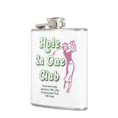 Personalized Womens Golf Hole in One Memento Hip Flask (Left)