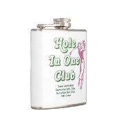 Personalized Womens Golf Hole in One Memento Hip Flask (Right)