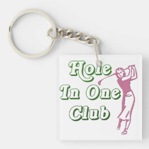 Personalized Womens Golf Hole in One Memento Keychain