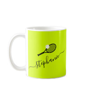 Personalized Womens Tennis Monogram Coffee Mug