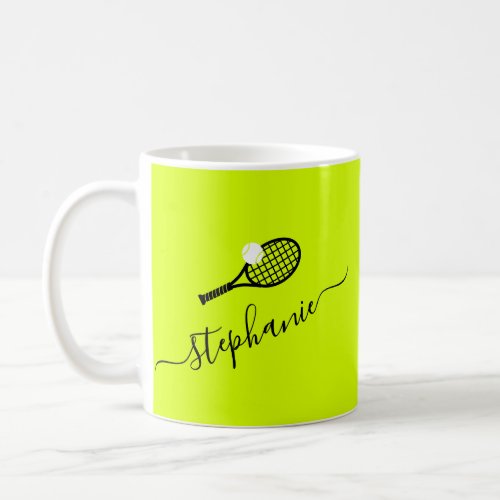 Personalized Womens Tennis Monogram Coffee Mug