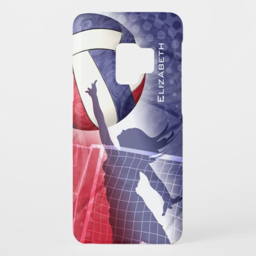 personalized womens volleyball red white blue Case_Mate samsung galaxy s9 case